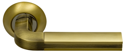 Ручка дверная на круглой накладке SILLUR 96 S.GOLD/BR