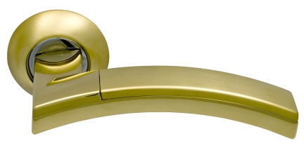 Ручка дверная на круглой накладке SILLUR 132 S.GOLD/P.GOLD
